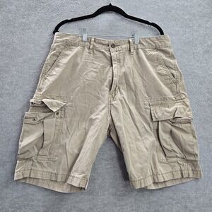 Levi's Men Shorts W34 Beige Carrier Cargo Button 9" Inseam Outdoor Y2K